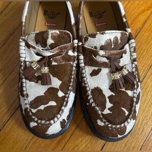 Supreme x Dr. Martens Brown and White Loafers